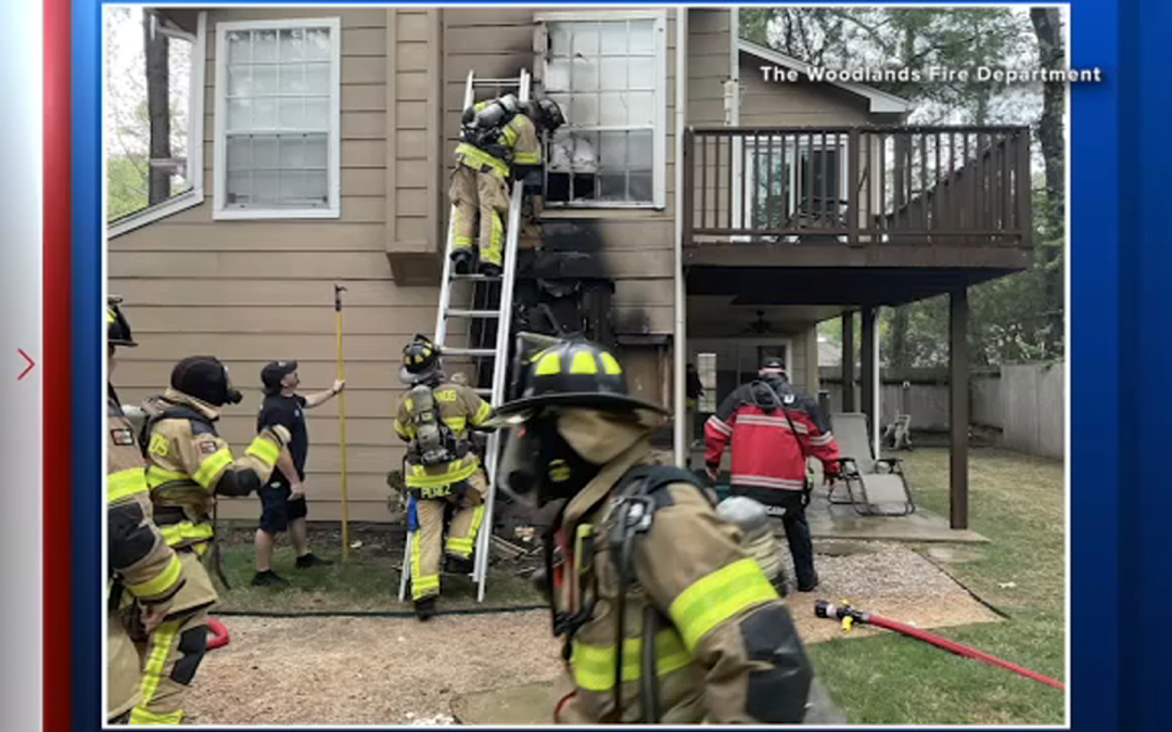 Fire at Meadow Star Court house ignited by lightning strike prompts Woodlands Fire Department response