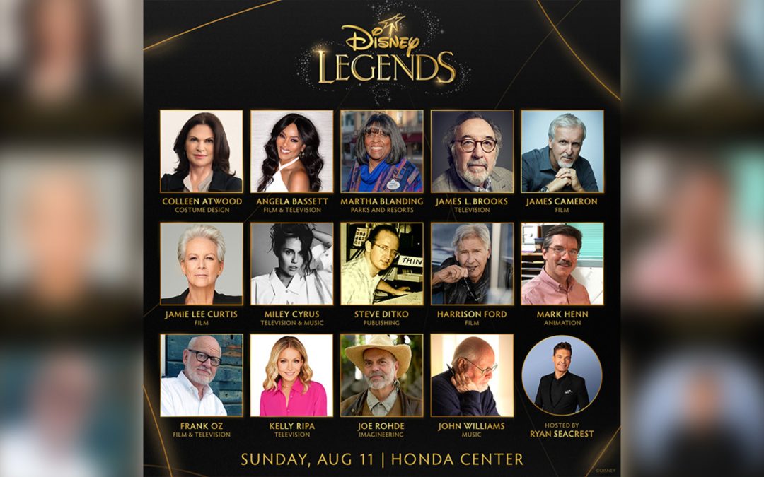 New Disney Legends lineup features Harrison Ford, Angela Bassett, James Cameron, Miley Cyrus, and John Williams