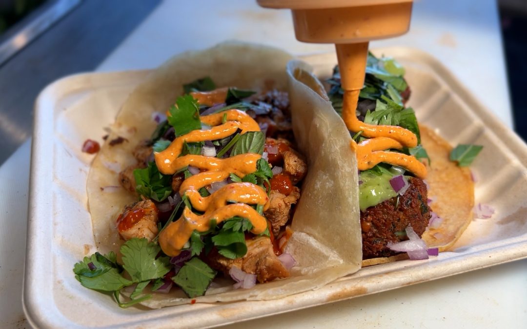 The fusion of Middle Eastern and Mexican flavors in a Falafel Taco is simply delicious
