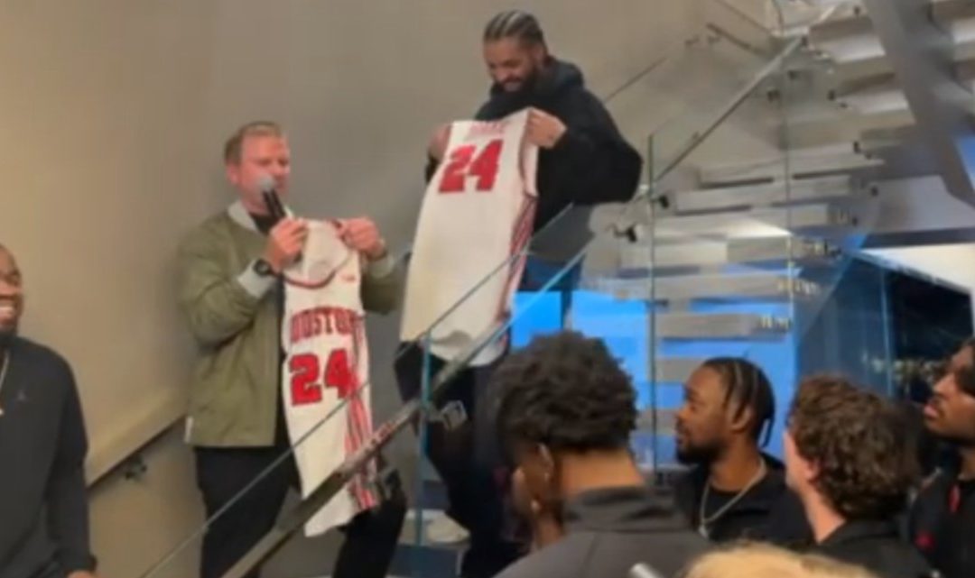 Houston Cougars watch party taken by surprise with unexpected appearance of Drake